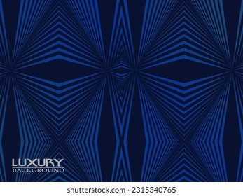 Dark blue background. Modern curved lines abstract presentation background. Luxury paper cut background. Abstract decoration, golden pattern, halftone gradient, 3d vector illustration.
