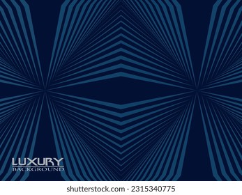 Dark blue background. Modern curved lines abstract presentation background. Luxury paper cut background. Abstract decoration, golden pattern, halftone gradient, 3d vector illustration.