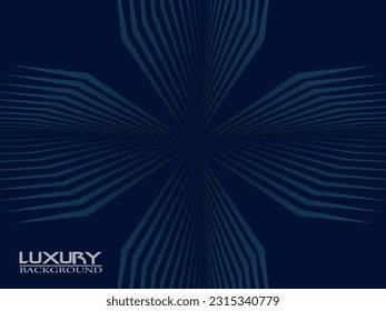 Dark blue background. Modern curved lines abstract presentation background. Luxury paper cut background. Abstract decoration, golden pattern, halftone gradient, 3d vector illustration.