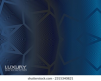 Dark blue background. Modern curved lines abstract presentation background. Luxury paper cut background. Abstract decoration, golden pattern, halftone gradient, 3d vector illustration.