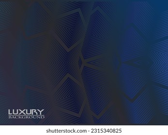 Dark blue background. Modern curved lines abstract presentation background. Luxury paper cut background. Abstract decoration, golden pattern, halftone gradient, 3d vector illustration.