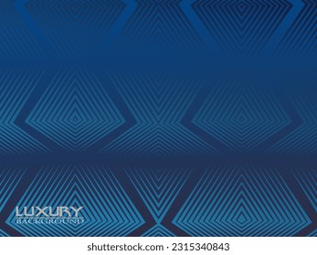 Dark blue background. Modern curved lines abstract presentation background. Luxury paper cut background. Abstract decoration, golden pattern, halftone gradient, 3d vector illustration.