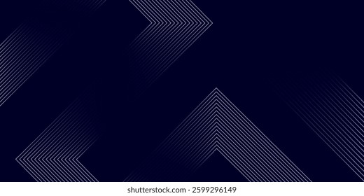 Dark blue background. Modern curved lines abstract presentation background. Luxury paper cut background eps10.