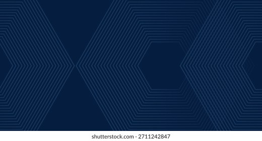 Dark blue background. Modern curved lines abstract presentation background. Luxury paper cut background, Abstract decoration eps10.