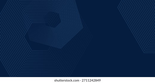 Fundo azul escuro. Plano de fundo de apresentação abstrata de linhas curvas modernas. Luxo papel corte fundo, decoração abstrata eps10.