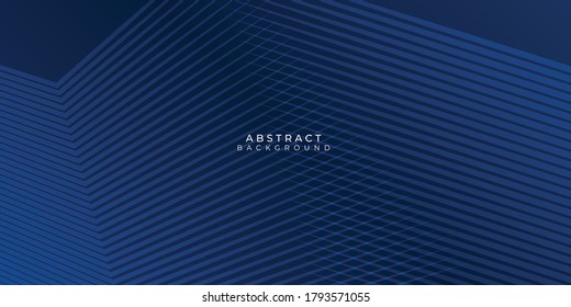 Dark blue background. Modern line stripes curve abstract presentation background. Luxury paper cut background. Abstract decoration, golden pattern, halftone gradients, 3d Vector illustration