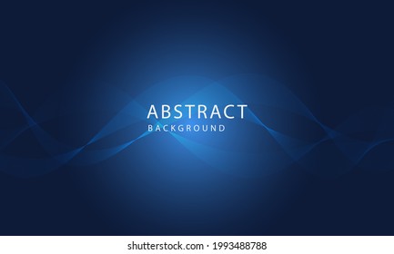 Dark blue background. Modern line stripes curve abstract presentation background. 3d Vector illustration .