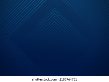 Dark Blue Background. Modern Line Stripes Curve Abstract Presentation Background with Copy Space
