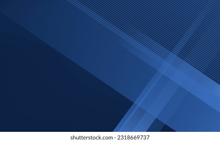 Dark blue background. Modern line stripes curve abstract presentation background.