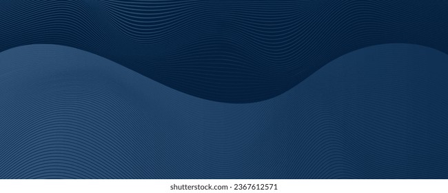 Fondo azul oscuro. Fondo de presentación abstracto de rayas de línea modernas. Fondo de corte de papel de lujo