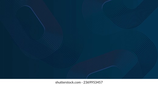 Dark blue background. Modern line stripes curve abstract presentation background. Luxury paper cut background. Abstract decoration, golden pattern, halftone gradients, 3d Vector illustration