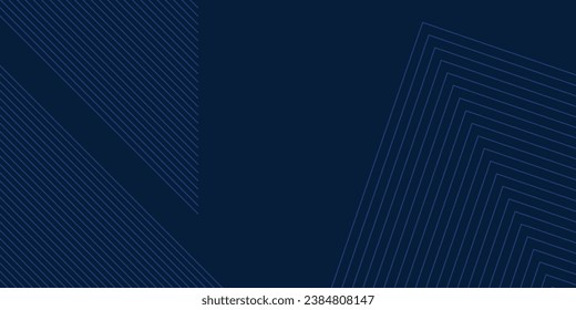 Dark blue background. Modern line stripes curve abstract presentation background. Luxury paper cut background