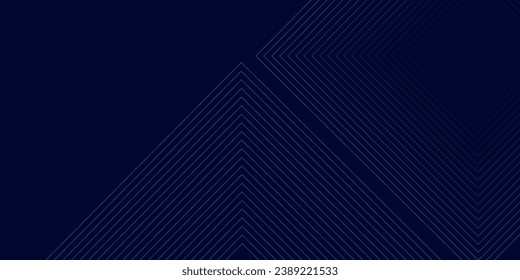 Dark blue background. Modern line stripes curve abstract presentation background. Luxury paper cut background