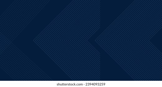 Dark blue background. Modern line stripes curve abstract presentation background. Luxury paper cut background