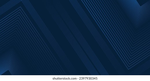 Dark blue background. Modern line stripes curve abstract presentation background. Luxury paper cut background. Abstract decoration, golden pattern, halftone gradients, 3d Vector illustration	
