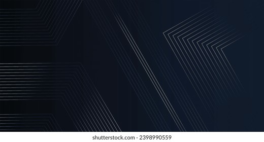Dark blue background. Modern line stripes curve abstract presentation background. Luxury paper cut background. Abstract decoration, golden pattern, halftone gradients, 3d Vector illustration