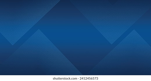 Fondo azul oscuro. Fondo de presentación abstracto de rayas de línea modernas. El fondo del papel de lujo cortado. Ilustrador de vectores