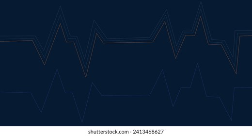 Dark blue background. Modern line stripes curve abstract presentation background. Luxury paper cut background. Abstract decoration, golden pattern, halftone gradients, 3d Vector illustration