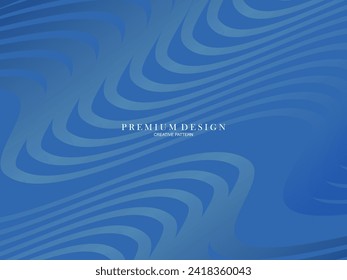 Fondo azul oscuro. Fondo de presentación abstracto de curva de línea moderna. El fondo del papel de lujo cortado. Decoración abstracta, patrón dorado, gradiente de medio tono.