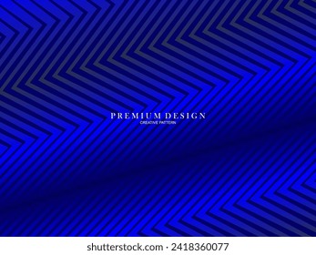 Dark blue background. Modern line curve abstract presentation background. Luxury paper cut background. Abstract decoration, gold pattern, halftone gradient.
