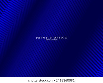 Dark blue background. Modern line curve abstract presentation background. Luxury paper cut background. Abstract decoration, gold pattern, halftone gradient.