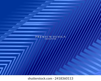 Dark blue background. Modern line curve abstract presentation background. Luxury paper cut background. Abstract decoration, gold pattern, halftone gradient.