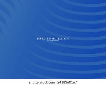 Fondo azul oscuro. Fondo de presentación abstracto de curva de línea moderna. El fondo del papel de lujo cortado. Decoración abstracta, patrón dorado, gradiente de medio tono.