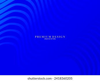 Dark blue background. Modern line curve abstract presentation background. Luxury paper cut background. Abstract decoration, gold pattern, halftone gradient.