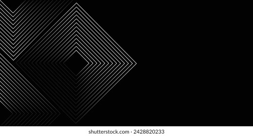 Dark blue background. Modern line stripes curve abstract presentation background