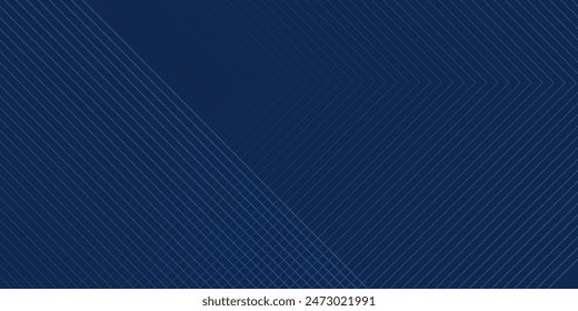 Dark blue background. Modern line stripes curve abstract presentation background