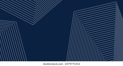 Dark blue background. Modern line stripes curve abstract presentation background. Luxury paper cut background. Abstract decoration, golden pattern, halftone gradients, 3d Vector illustration