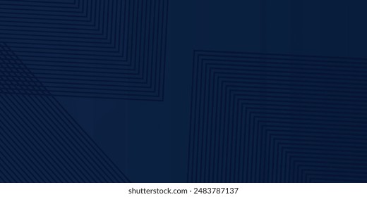 Fondo azul oscuro. Fondo de presentación abstracto moderno de la curva de las rayas de línea. Fondo de corte de papel de lujo. Decoración Abstractas, patrón dorado, Gradientes de medio tono, línea de Vector 3d moderna