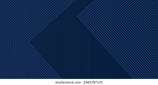 Dark blue background. Modern line stripes curve abstract presentation background. Luxury paper cut background. Abstract decoration, golden pattern, halftone gradients, 3d Vector line modern