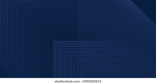 Dark blue background. Modern line stripes curve abstract presentation background. Luxury paper cut background. Abstract decoration, golden pattern, halftone gradients, 3d Vector illustration