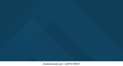 Dark blue background. Modern line stripes curve abstract presentation background. Luxury paper cut background.