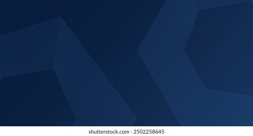 Dark blue background. Modern line stripes curve abstract presentation background. Luxury paper cut background. Abstract decoration, golden pattern, halftone gradients, 3d Vector illustration