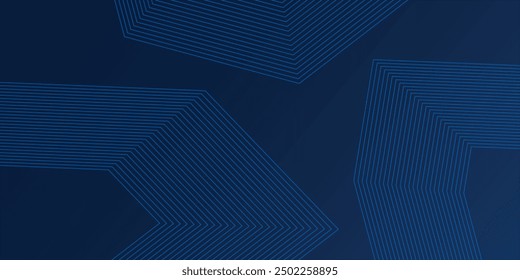 Dark blue background. Modern line stripes curve abstract presentation background. Luxury paper cut background. Abstract decoration, golden pattern, halftone gradients, 3d Vector illustration