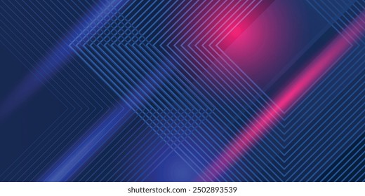 Dark blue background. Modern line stripes curve abstract presentation background. Luxury paper cut background.