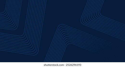 Fondo azul oscuro. Fondo de presentación abstracto de curva de rayas de línea moderna. Fondo de corte de papel de lujo. Decoración Abstractas, patrón de oro,
