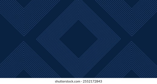Fondo azul oscuro. Fondo de presentación abstracto de curva de rayas de línea moderna. Fondo de corte de papel de lujo. Decoración Abstractas, patrón de oro,