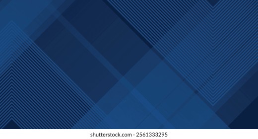 Dark blue background. Modern line stripes curve abstract presentation background. Luxury paper cut background. Abstract decoration, golden pattern, halftone gradients, 3d Vector illustration