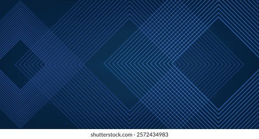 Dark blue background. Modern line stripes curve abstract presentation background. Luxury paper cut background. Abstract decoration, golden pattern, halftone gradients, 3d Vector illustration