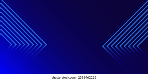 Dark blue background. Modern line stripes curve abstract presentation background.  Modern graphic design elements. Futuristic concept. Suit for banner, brochure, flyer, poster, website