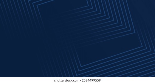 Dark blue background. Modern line stripes curve abstract presentation background. Luxury paper cut background.