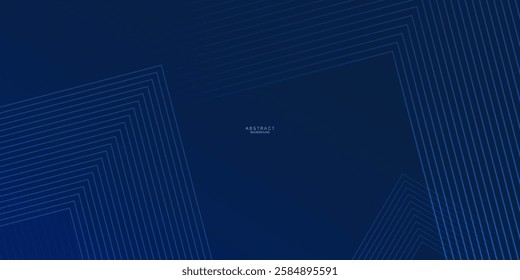 Dark blue background. Modern line stripes curve abstract presentation background. Luxury paper cut background. Abstract decoration, golden pattern, halftone gradients, 3d Vector illustration