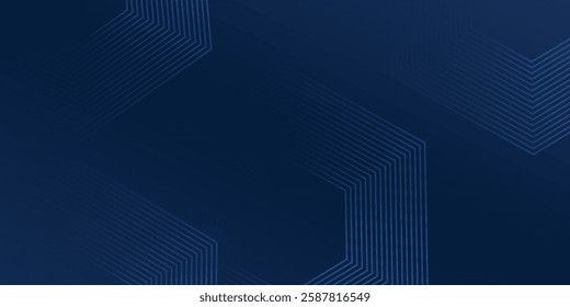 Dark blue background. Modern line stripes curve abstract presentation background. Luxury paper cut background. Abstract decoration, golden pattern, halftone gradients, 3d Vector illustration