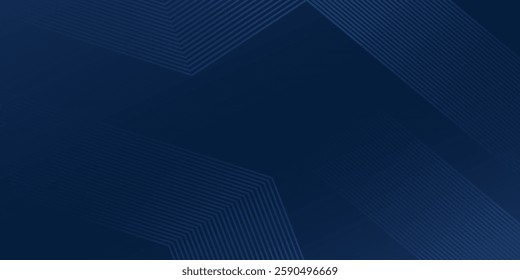 Dark blue background. Modern line stripes curve abstract presentation background. Luxury paper cut background. Abstract decoration, golden pattern, halftone gradients, 3d Vector illustration