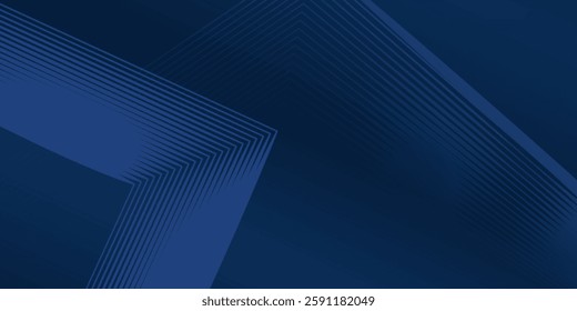 Dark blue background. Modern line stripes curve abstract presentation background. Luxury paper cut background. Abstract decoration