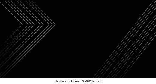 Dark blue background. Modern line stripes curve abstract presentation background