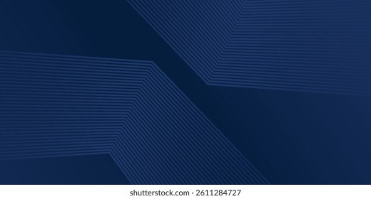 Dark blue background. Modern line stripes curve abstract presentation background. Luxury paper cut background. Abstract decoration, golden pattern, halftone gradients